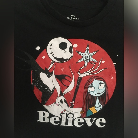 Believe - A Nightmare before Christmas Black Shirt - Picture 4 of 4